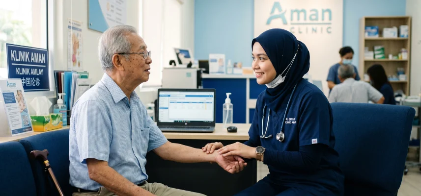 Doctor with a patient at a clinic